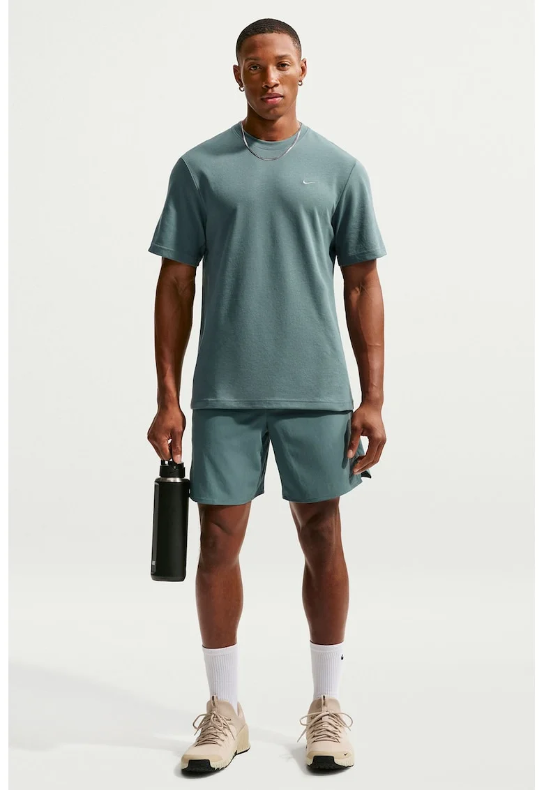 Pantaloni scurti cu snur de ajustare pentru fitness Unlimited, Gri verzui