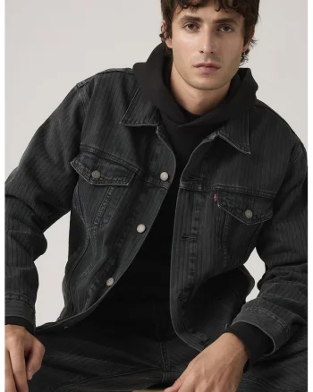 Jacheta relaxed fit din denim cu buzunare cu clapa pe piept, Albastru ultramarin