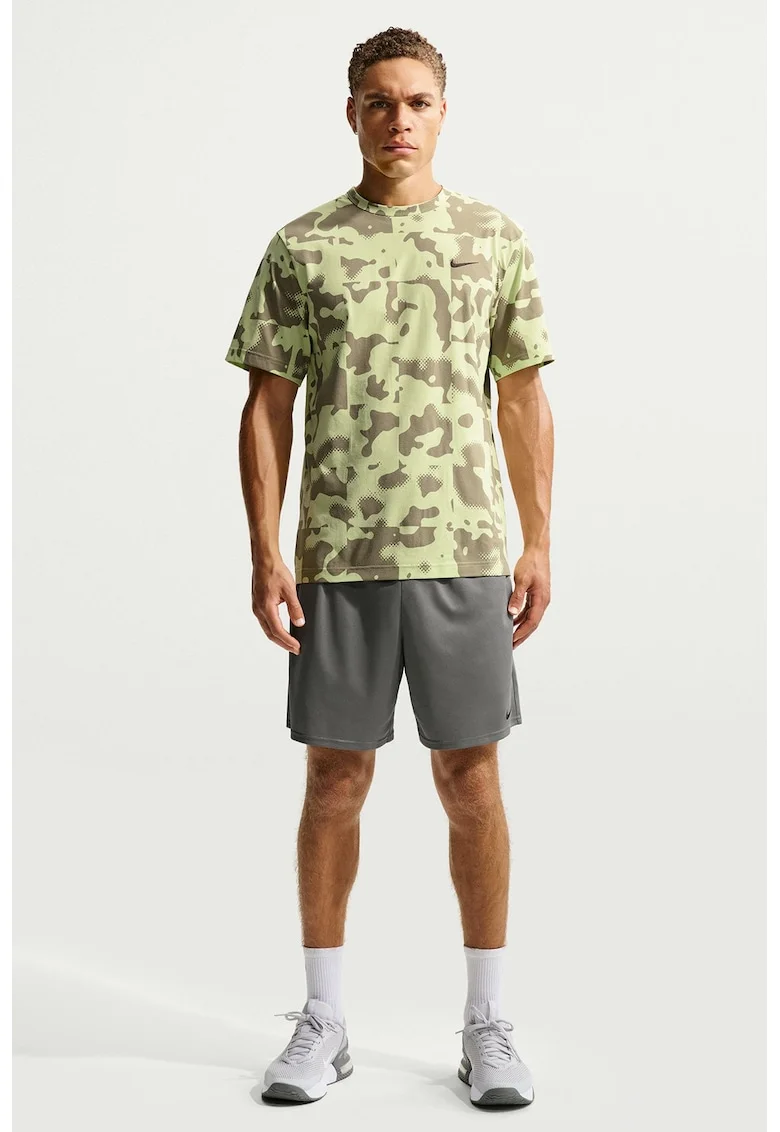 Pantaloni scurti cu detaliu logo pentru fitness, Negru/Gri inchis