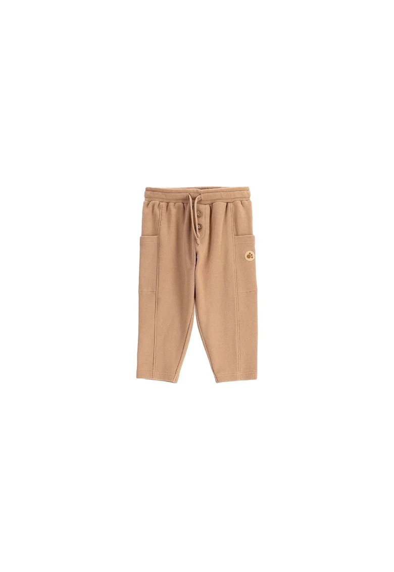 Pantaloni sport baieti,  bumbac, bej