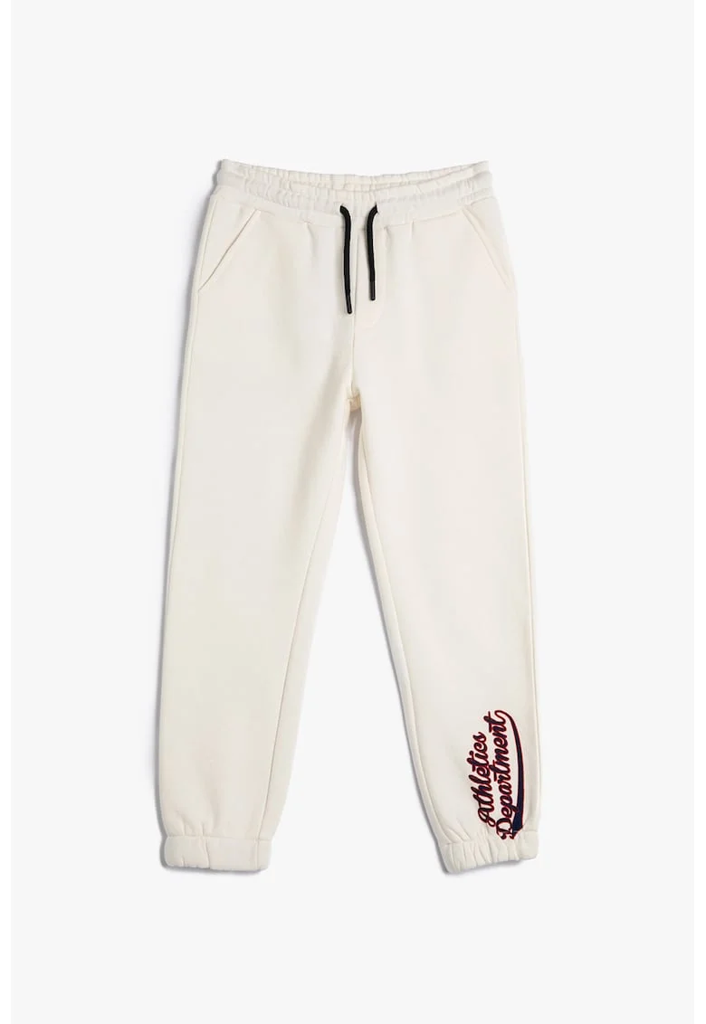 Pantaloni de trening din amestec de bumbac cu buzunare laterale