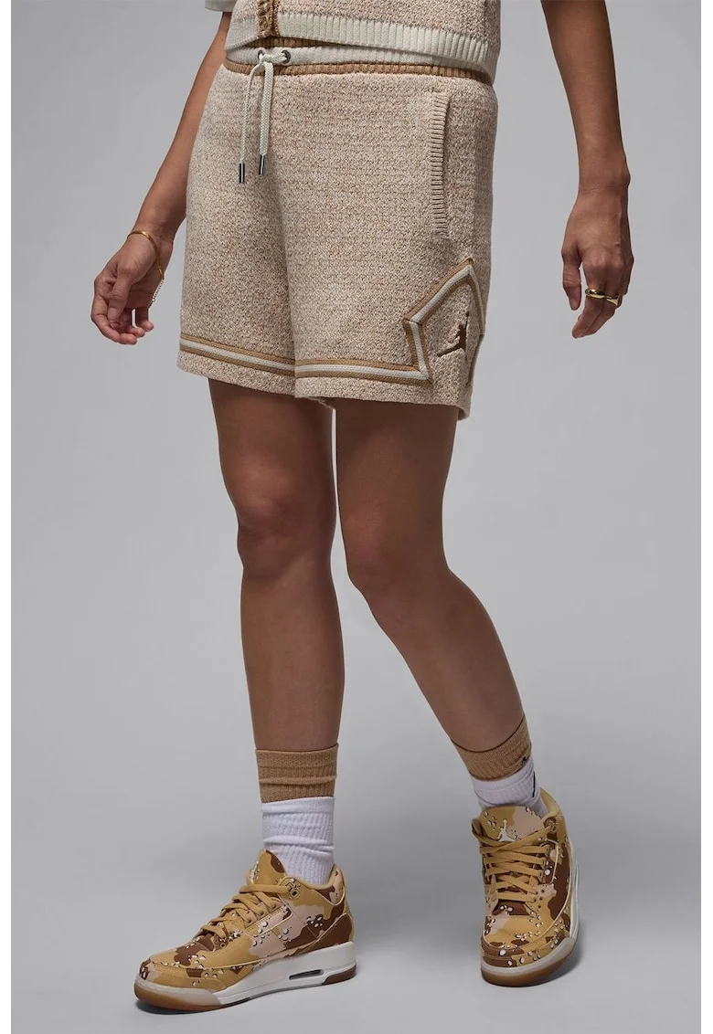 Pantaloni scurti din amestec de in, pentru baschet Air Jordan, Maro melange