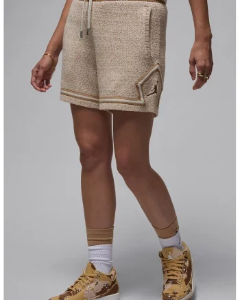 Pantaloni scurti din amestec de in, pentru baschet Air Jordan, Maro melange