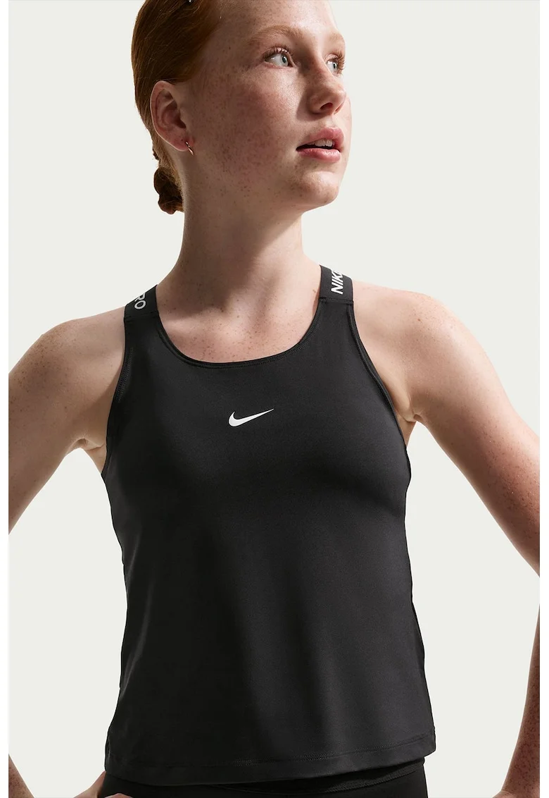 Top slim fit pentru fitness Dri-FIT, Negru