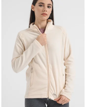 Bluza din fleece, pentru drumetii Renato, Bej sampanie