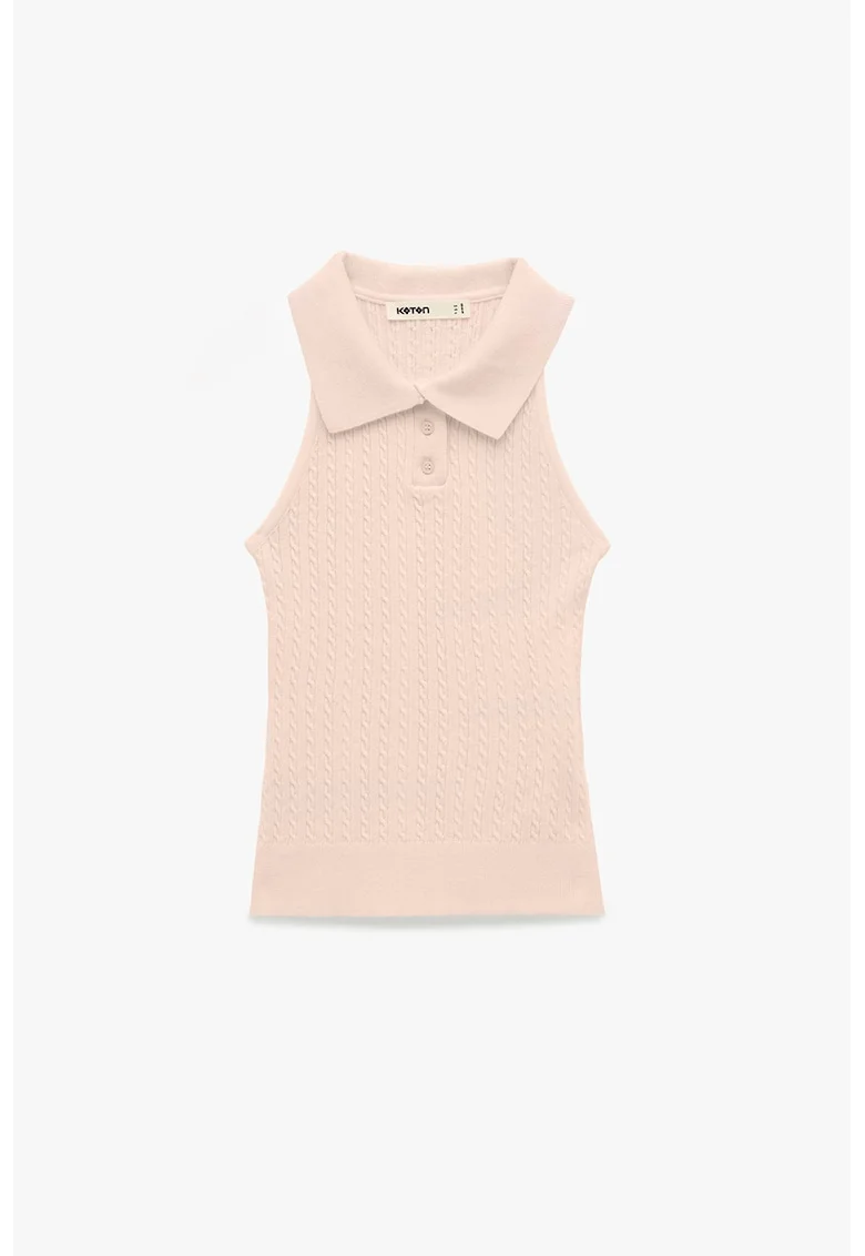 Top polo slim fit, Nude rose