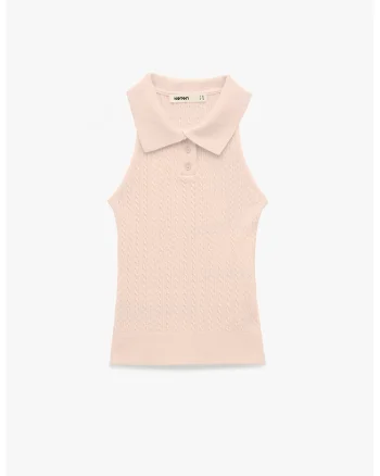 Top polo slim fit, Nude rose