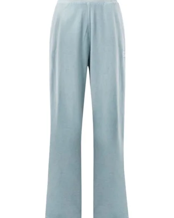 Pantaloni sport  croiala larga, albastru, bumbac,