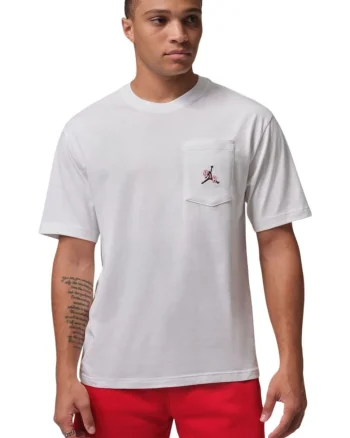 Tricou  Pocket SS Crew 61835, Alb