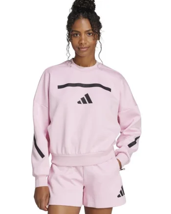 Bluza sport dama, adidas, ZNE, croiala lejera, roz, material reciclat