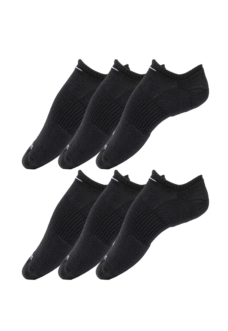 Set de sosete foarte scurte cu Dri-FIT pentru fitness Everyday Plus - 6 perechi, Negru