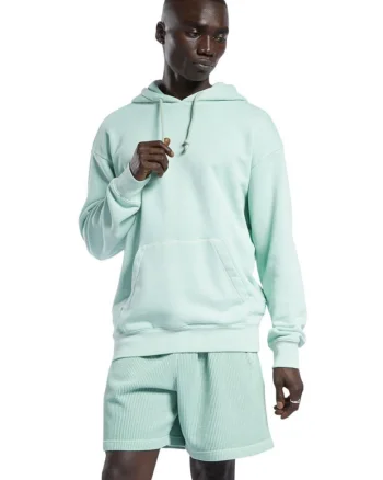 Hanorac sport barbati  colectia Natural Dye, 100% bumbac, culoare verde, croiala normala