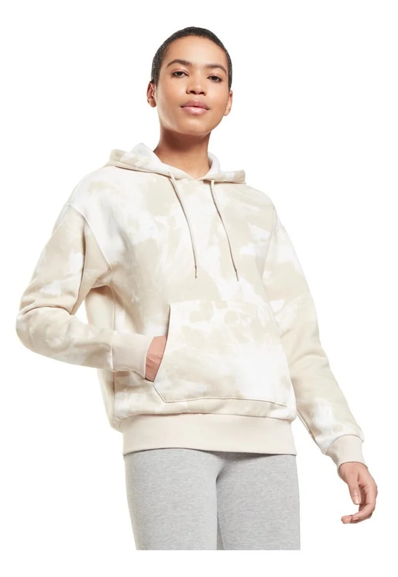 Hanorac sport  oversize, gri, bumbac/poliester, cu gluga si buzunar cangur,