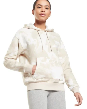 Hanorac sport  oversize, gri, bumbac/poliester, cu gluga si buzunar cangur,