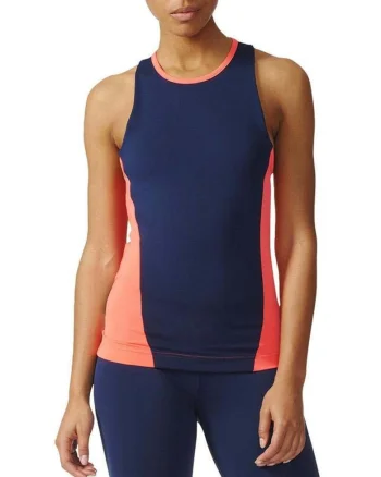 Maiou sport dama Adidas, multicolor, tesatura climalite, croiala compresiva, protectie UV UPF 50+,
