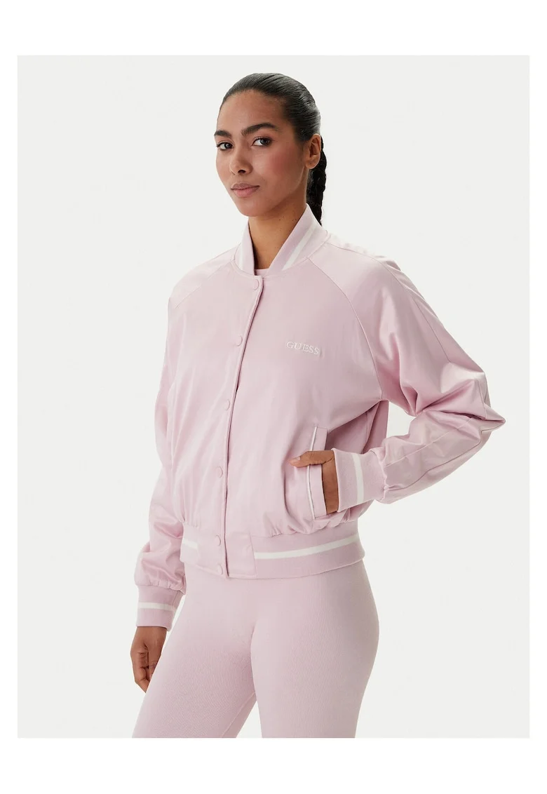 Geaca bomber  50% poliester, 45% bumbac, 5% elastan, INTL, Roz