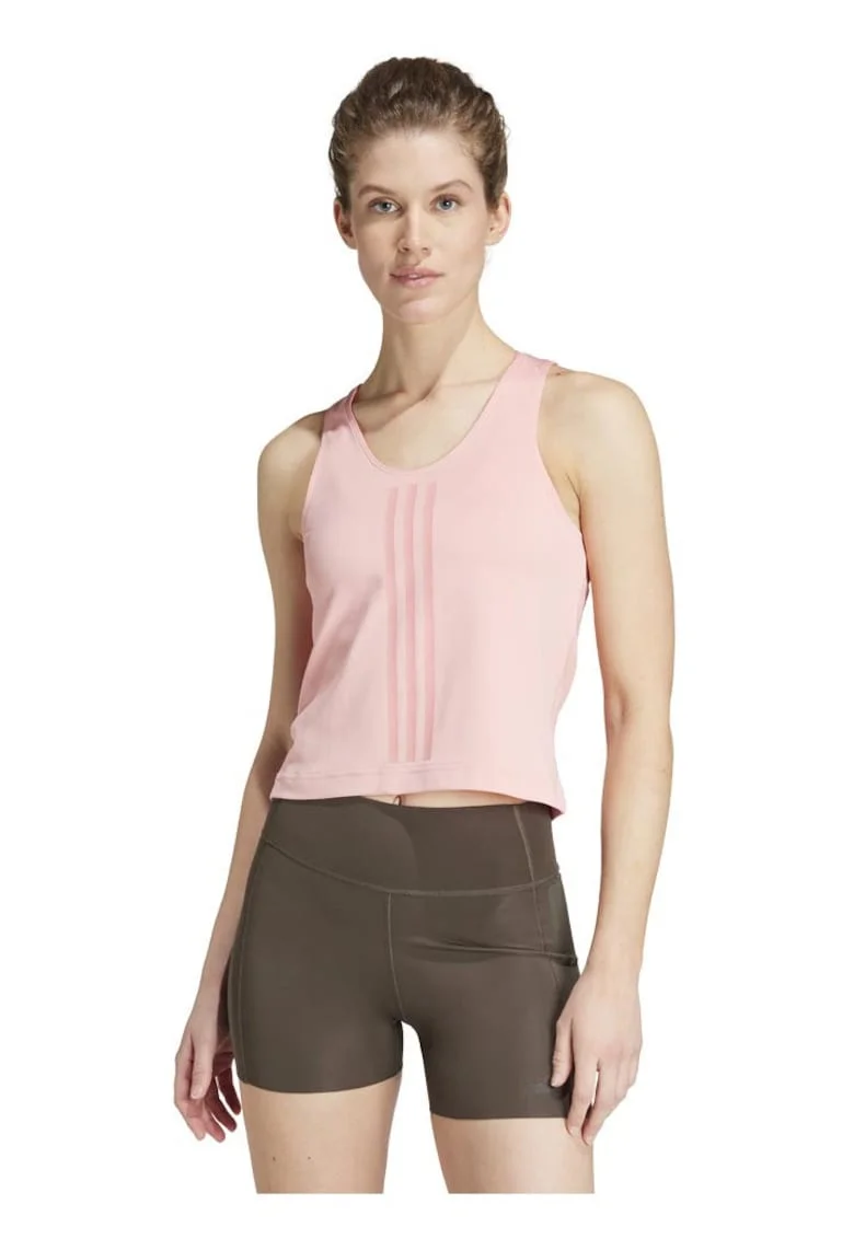 Maiou sport adidas, reversibil, roz, din materiale reciclate, cu tehnologie AEROREADY