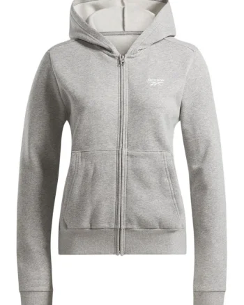 Hanorac sport  cu fermoar complet, fleece, logo Identity Small, pentru dama,