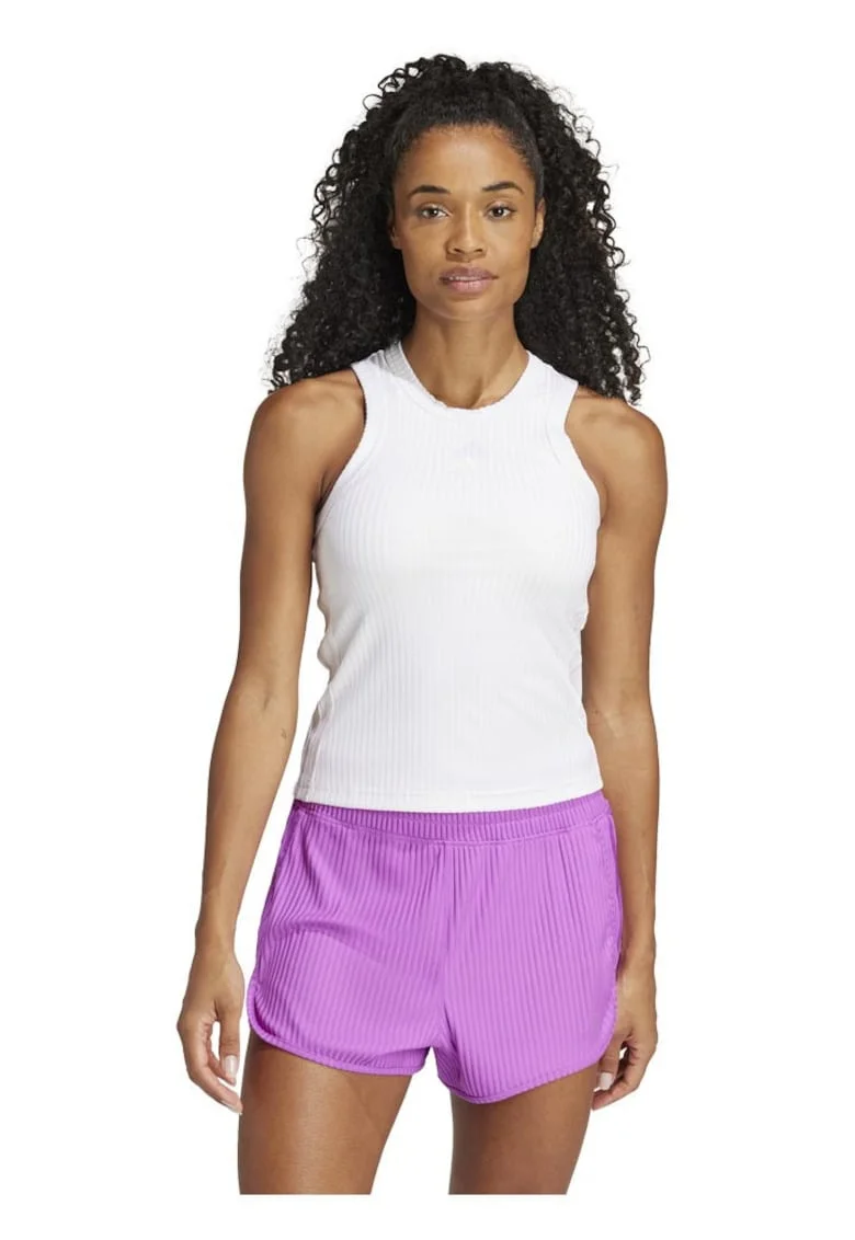Maiou sport dama,  AEROREADY, alb, materiale reciclate