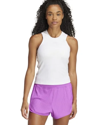 Maiou sport dama,  AEROREADY, alb, materiale reciclate
