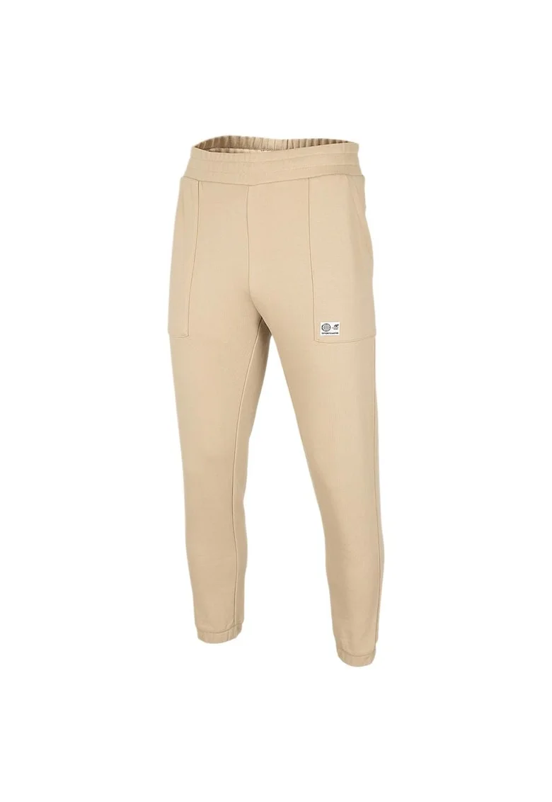 Pantaloni de trening pentru barbati,  H4Z22-SPMD010, bumbac/poliester, bej