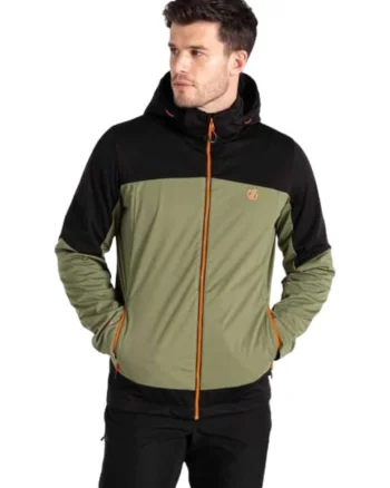 Geaca barbati  Mountaineer, gluga detasabila, verde, poliester, Verde pal