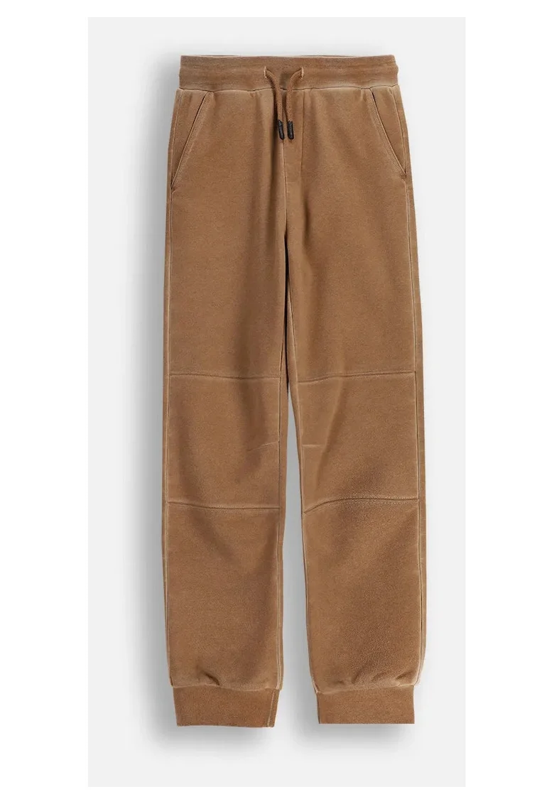 Pantaloni copii,  slim fit, maro, material moale