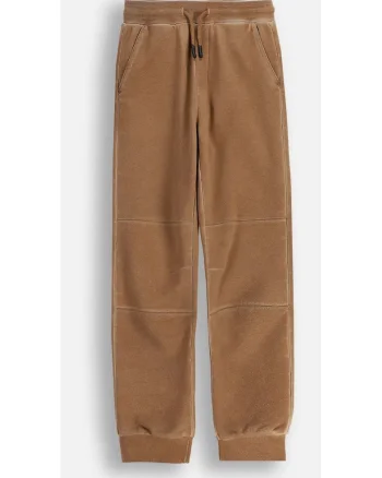 Pantaloni copii,  slim fit, maro, material moale