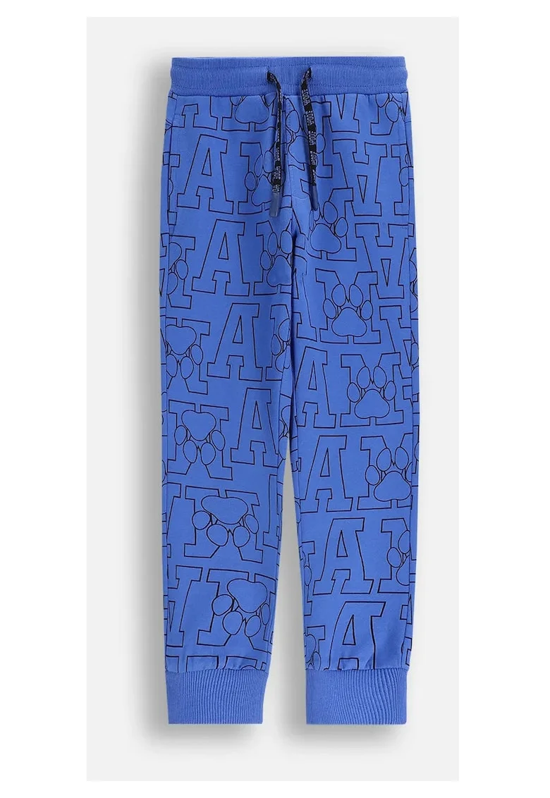 Pantaloni sport cu imprimeu si talie ajustabila,