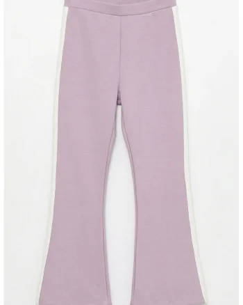 Colanti evazati cu captuseala din fleece, Lila