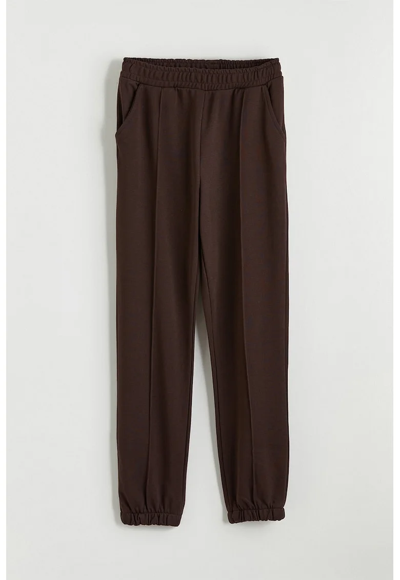 Pantaloni de trening relaxed fit uni, Maro inchis