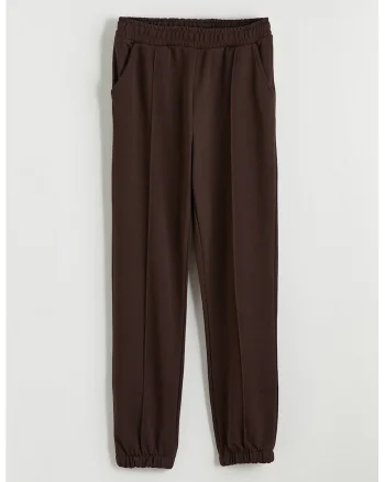 Pantaloni de trening relaxed fit uni, Maro inchis