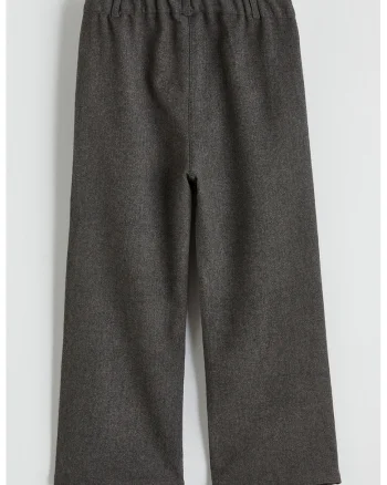 Pantaloni relaxed fit cu aplicatii cu strasuri, Negru/Gri inchis