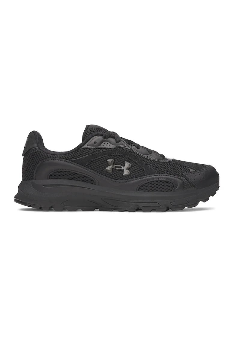 Pantofi sport low-cut din piele cu insertii din plasa UA Tech, Negru