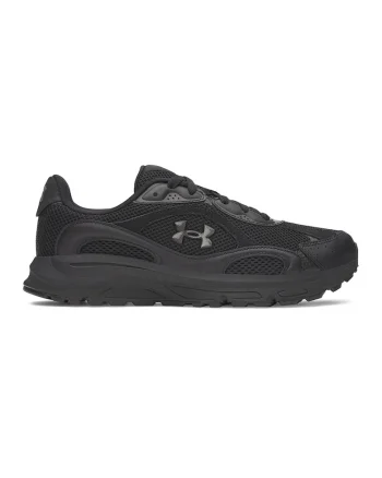 Pantofi sport low-cut din piele cu insertii din plasa UA Tech, Negru