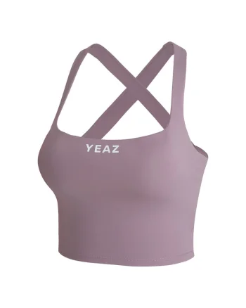 Top crop cu logo, Lila