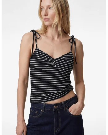 Top slim fit in dungi, Alb/Negru antracit