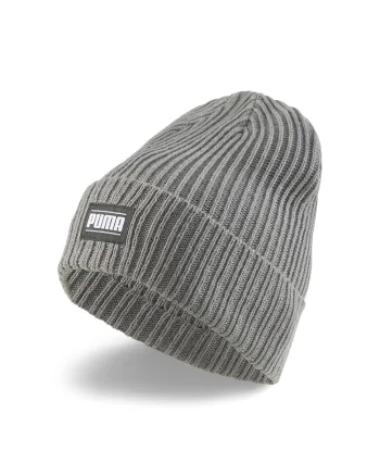 Caciula striata cu logo Classic, Gri