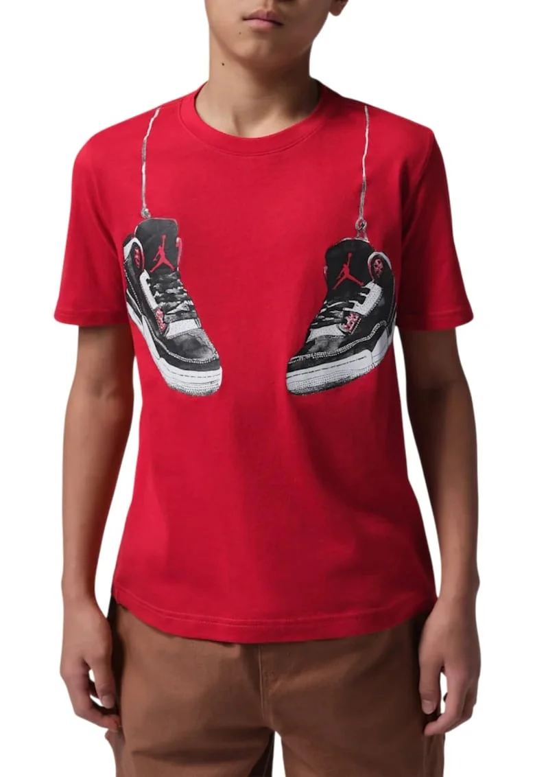 Tricou  Hanging AJ3 Shoe Strings 60364, Rosu
