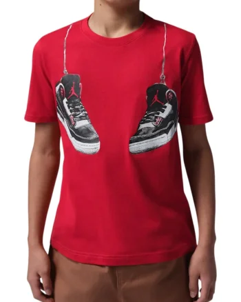 Tricou  Hanging AJ3 Shoe Strings 60364, Rosu
