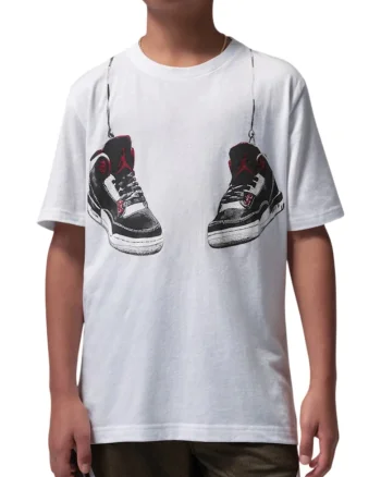 Tricou  Hanging AJ3 Shoe Strings 60356, Alb