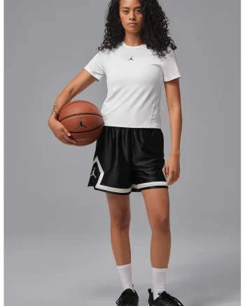 Tricou cu detaliu logo pentru fitness, Alb/Negru