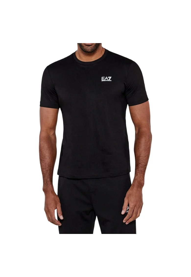 Tricou  EA7 Train Logo Series 40720, Alb/Negru