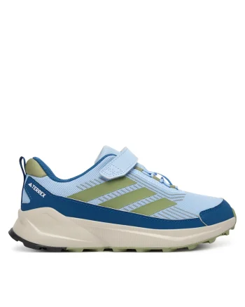 Pantofi sport copii,  trekking, velcro, albastru, tesatura,