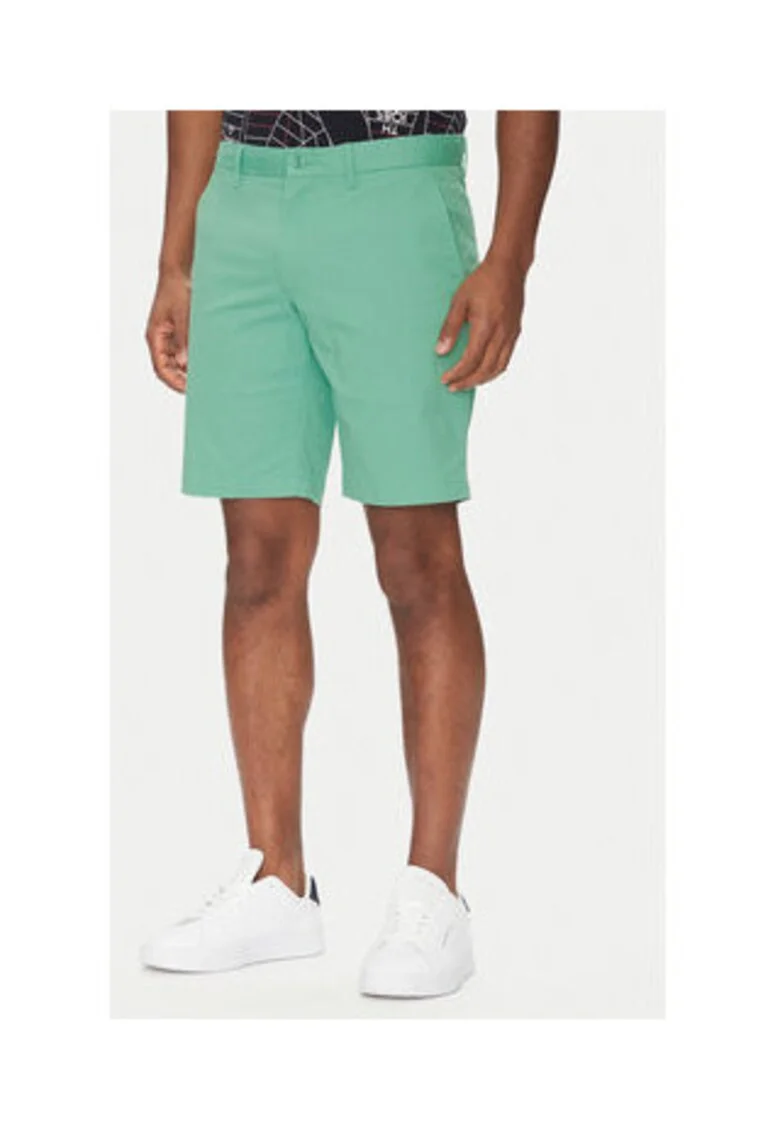 Pantaloni scurti Barbati,  Verde, 50% bumbac organic, 47% bumbac, 3% elastan, Verde