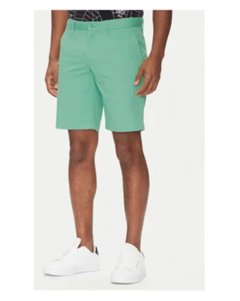 Pantaloni scurti Barbati,  Verde, 50% bumbac organic, 47% bumbac, 3% elastan, Verde