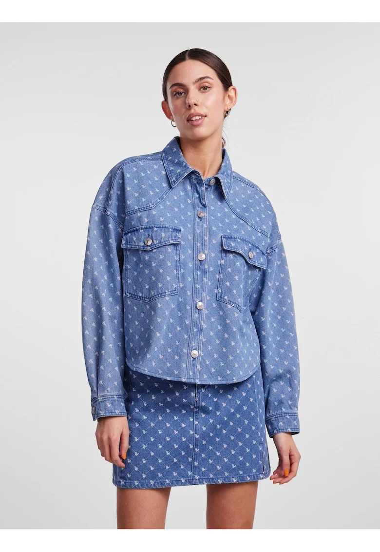 Jacheta denim cu nasturi