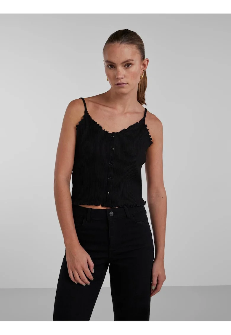Crop top din amestec de bumbac Nukisa