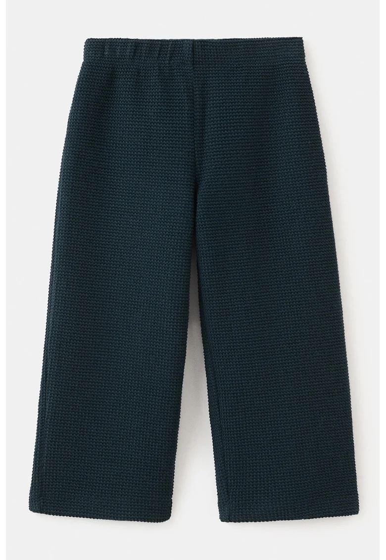 Pantaloni drepti cu talie elastica, Bleumarin