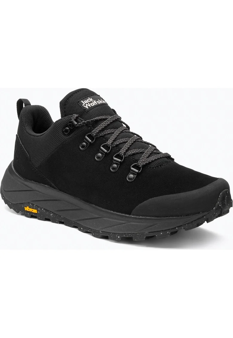 Pantofi drumetie barbati Terraventure Urban Low,  Piele naturala, Negru, Negru